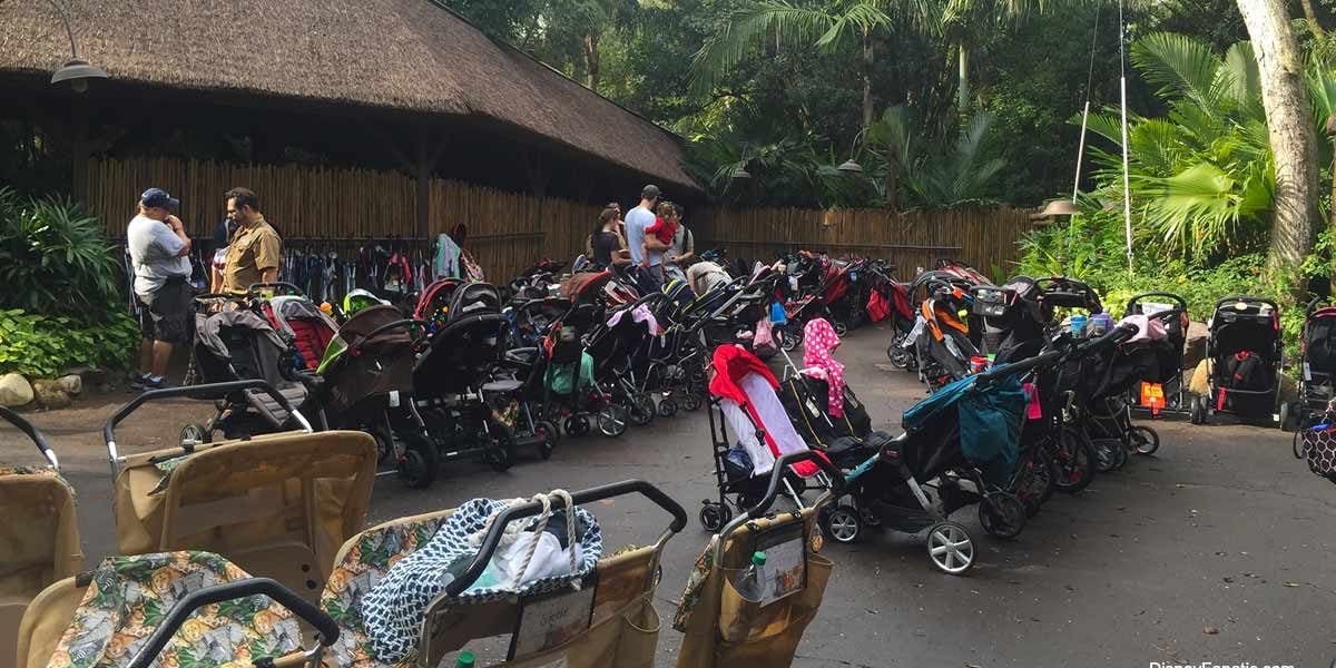 Strollers parking at Animal Kingdom