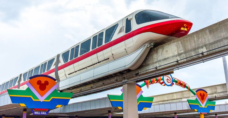 A photo of a Monorail at Walt Disney World.