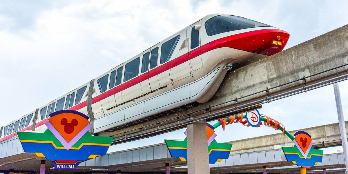 A photo of a Monorail at Walt Disney World.