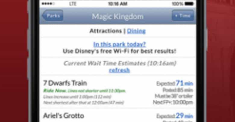 Disney World Lines from Touring