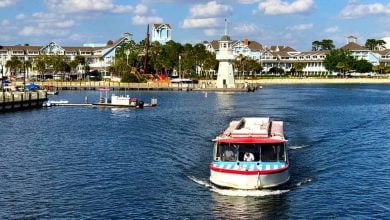 Friendship Boat outside Disney's Beach Club