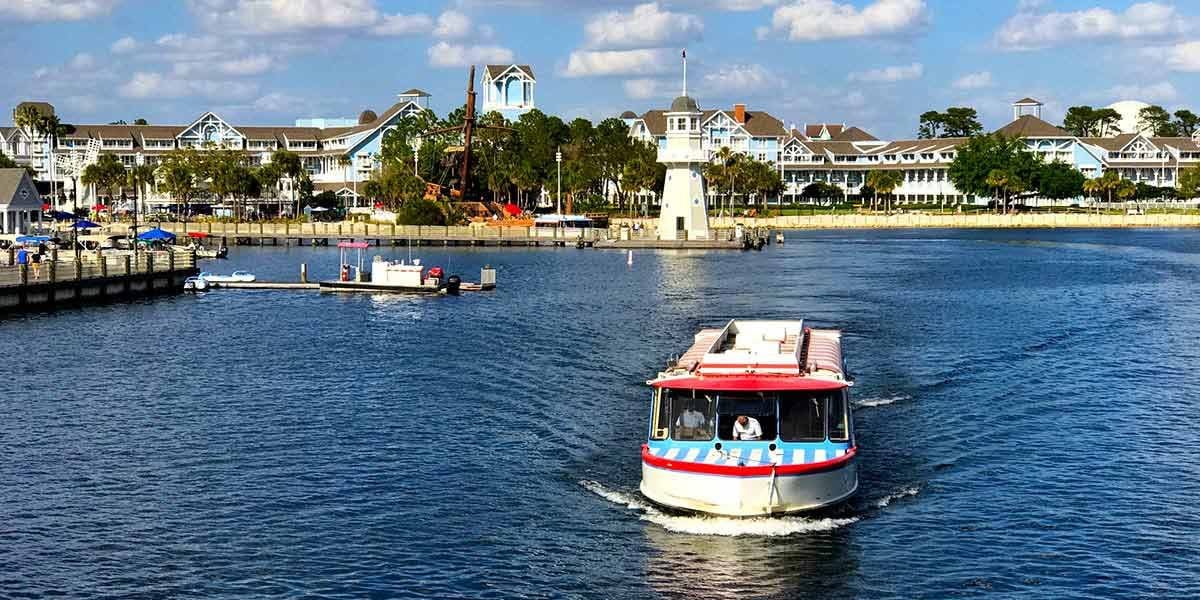 Friendship Boat outside Disney's Beach Club