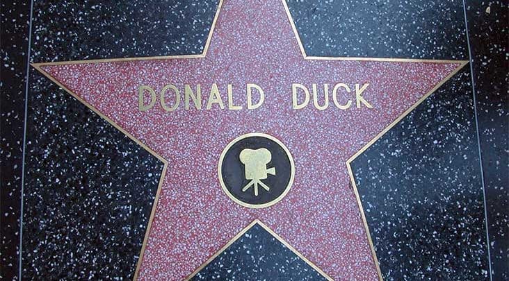 Star walk of fame Donald Duck