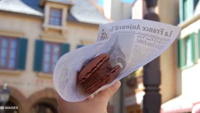macaron ice cream sandwich in the france pavilion