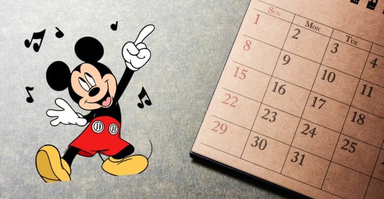 calendar and mickey