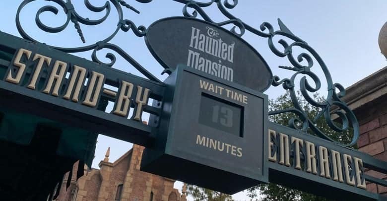 Haunted Mansion Wait Time is 13 minutes