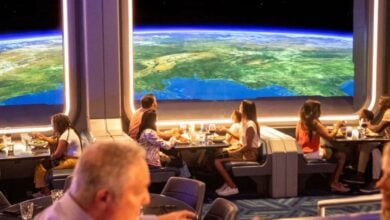 Family dining at Space220 EPCOT
