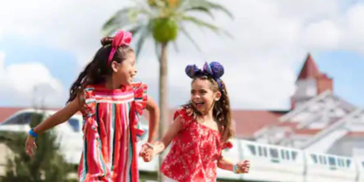 Two Girls outside Disney's Grand Floridian Resort & Spa