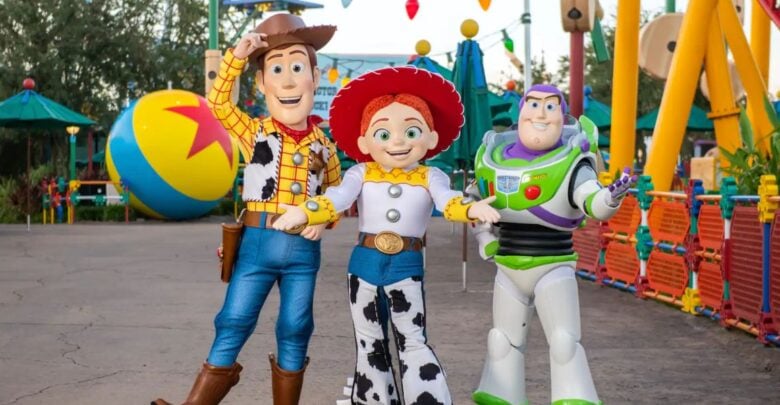 Woody, Jessie, Buzz in Toy Story Land