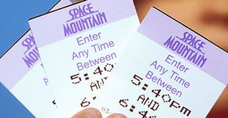 Space mountain fast pass ticket