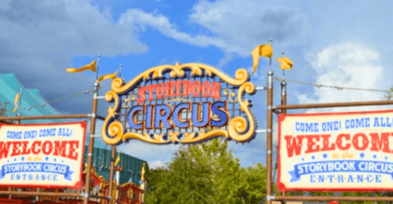 The entrance to Storybook Circus in Magic Kingdom.
