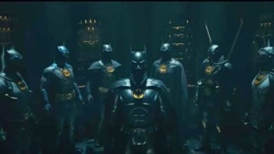 All the Michael Keaton Batman Batsuits in 'The Flash'