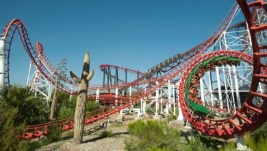 Roller coaster at Six Flags Magic Mountain