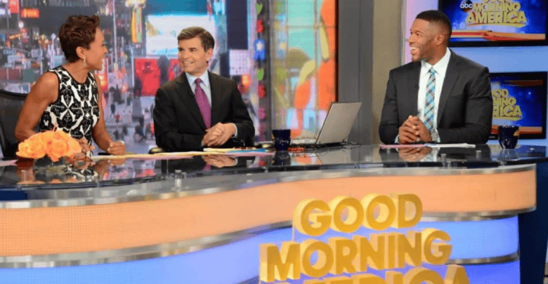 Robin Roberts, George Stephanopoulos, and Michael Strahan Good Morning America