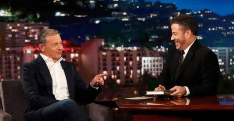 Jimmy Kimmel sits with Bob Iger on Jimmy Kimmel Live!