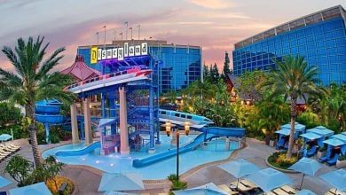 Disneyland Hotel and pool exterior