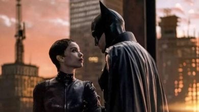 Robert Pattinson as Batman and Zoë Kravitz as Catwoman in 'The Batman'
