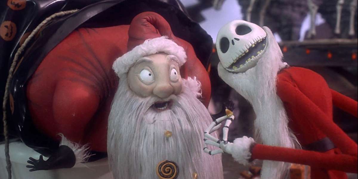 Jack Skellington and Santa in 'The Nightmare Before Christmas'