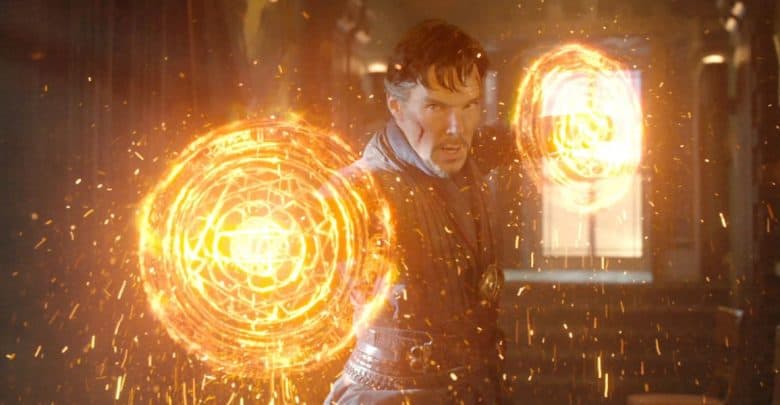 Doctor Strange wielding with the Sling Ring