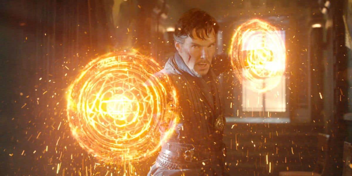 Doctor Strange wielding with the Sling Ring
