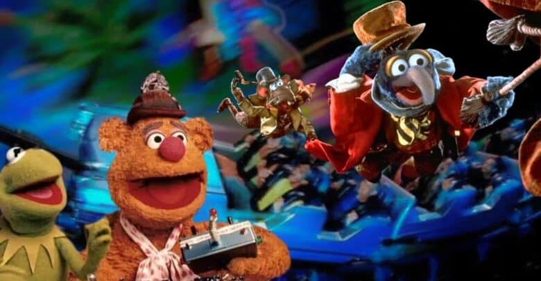 Kermit, Fozzie, and Gonzo electrified after riding Rock 'n' Roller Coaster, ready to wow Disney fans with a new song.