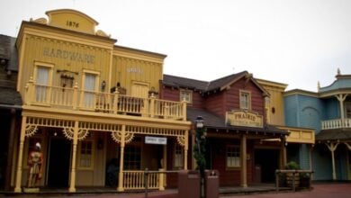 Buildings in Frontierland at the Magic Kingdom.