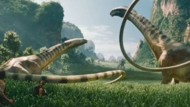Two sauropods in 'Jurassic World Rebirth'