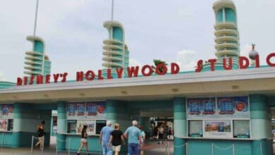Art Deco entrance gates at Disney’s Hollywood Studios.