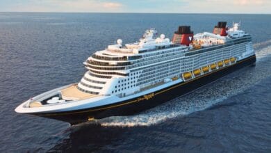 The Disney Treasure cruise ship at sea, currently subject to a Disney Cruise Line investigation.