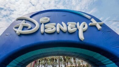 Disney inflatable archway at Disney World.