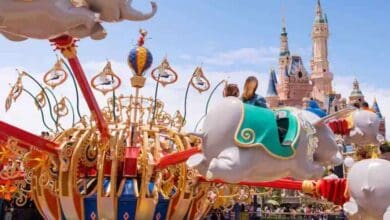 Dumbo the Flying Elephant at Shanghai Disneyland.