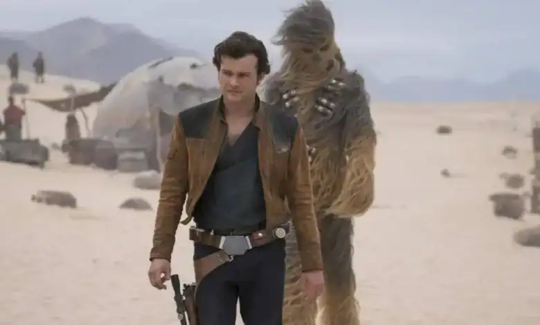 Han Solo and Chewbacca at Galaxy’s Edge.