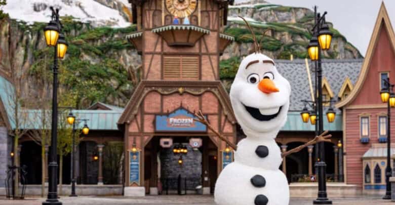 Olaf at Frozen Ever After in EPCOT.