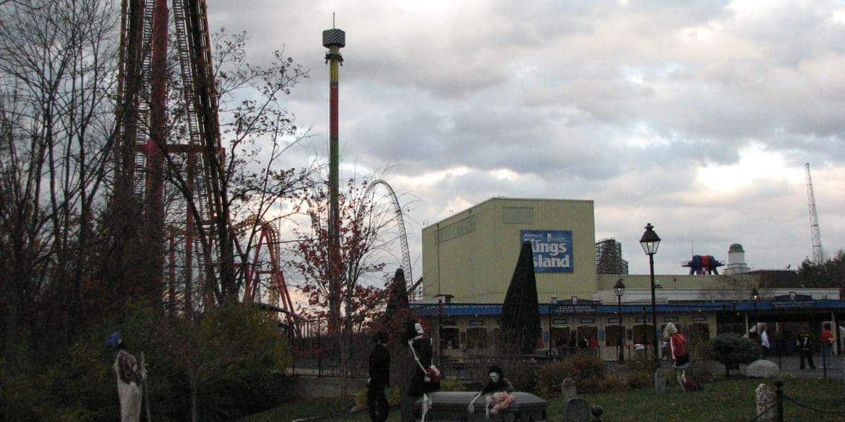 Halloween Haunt decor at Kings Island.